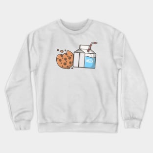 Milk box and chocolate cookies Crewneck Sweatshirt